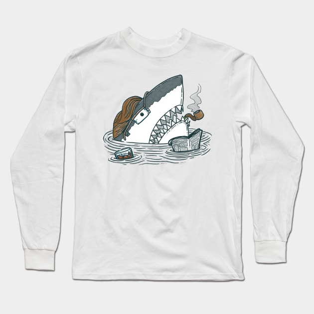 The Dad Shark Long Sleeve T-Shirt by nickv47